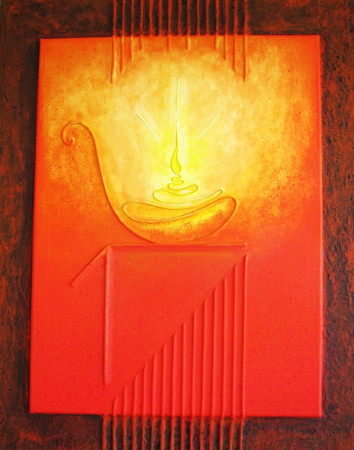 Ego sum qui sum. n.°2  (io sono colui che sono.)   Tecn. mista-polim. su tela mis. cm. 80x100)  2025